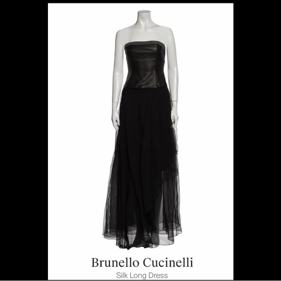 Brunello Cucinelli strapless dress
